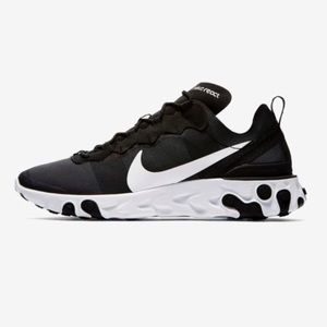 Nike React Black and White shoes